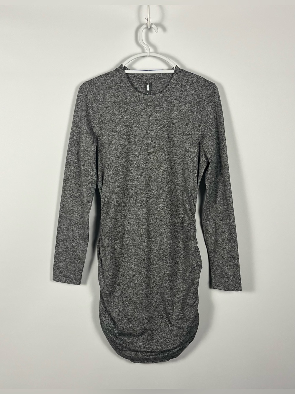 Vuori Long Sleeve Halo Essential Dress in Heather Grey Size XL‎ NWOT